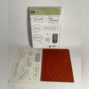 Stampin' Up! Just Sayin' Set of 8 Rubber Stamps of Sayings